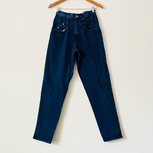 Vintage Steel SIZE 7 high rise dark blue mom jeans